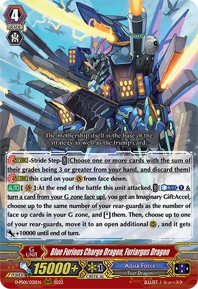 Blue Furious Charge Dragon, Furiargus Dragon [P Format] D-PS01/021EN