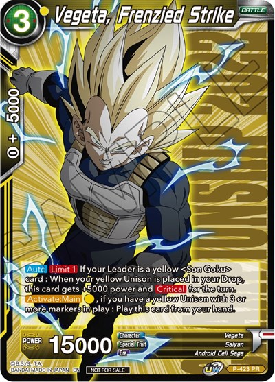 Vegeta, Frenzied Strike P-423