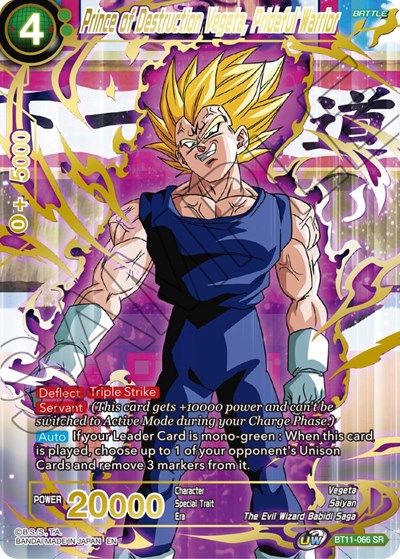 Prince of Destruction Vegeta, Prideful Warrior BT11-066