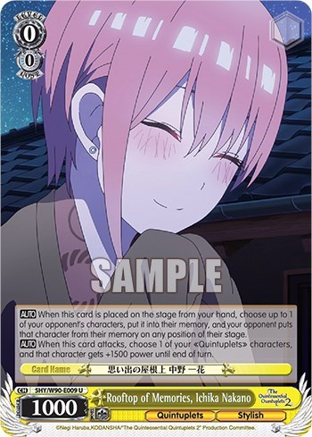 Rooftop of Memories, Ichika Nakano 5HY/W90-E009 U