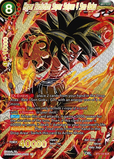 Hyper Evolution Super Saiyan 4 Son Goku BT3-123