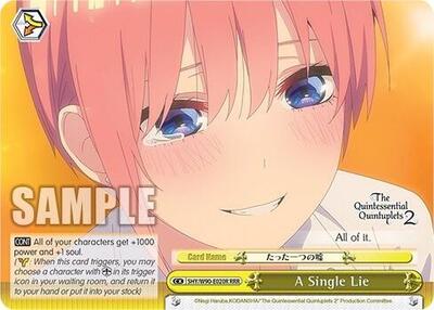 A Single Lie 5HY/W90-E020R RRR