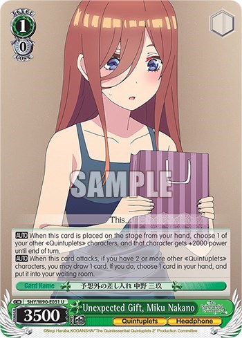 Unexpected Gift, Miku Nakano 5HY/W90-E031 U