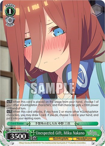 Unexpected Gift, Miku Nakano 5HY/W90-E031S SR