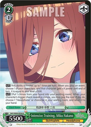 Intensive Training, Miku Nakano 5HY/W90-E034 U