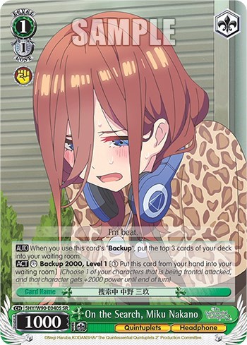 On the Search, Miku Nakano 5HY/W90-E040S SR