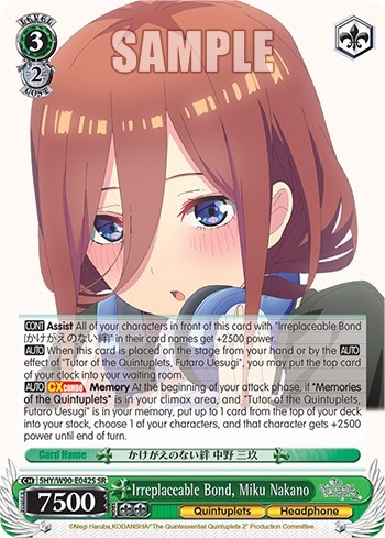 Irreplaceable Bond, Miku Nakano 5HY/W90-E042S SR