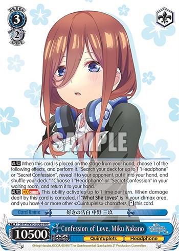 Confession of Love, Miku Nakano 5HY/W90-E083 RR