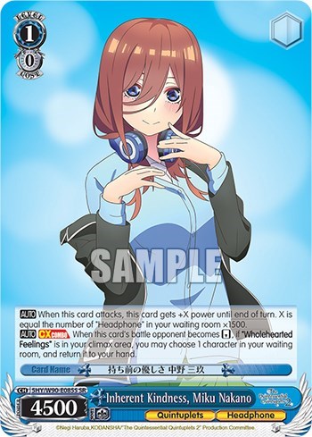 Inherent Kindness, Miku Nakano 5HY/W90-E085S SR