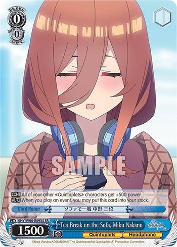 Tea Break on the Sofa, Miku Nakano 5HY/W90-E093S SR