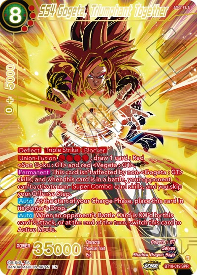 SS4 Gogeta, Triumphant Together BT18-019