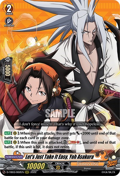 Let's Just Take It Easy, Yoh Asakura [D Format] D-TB03/002EN
