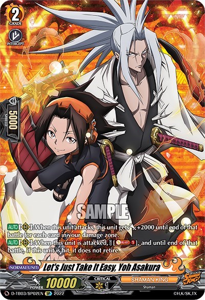 Let's Just Take It Easy, Yoh Asakura [D Format] D-TB03/SP02EN