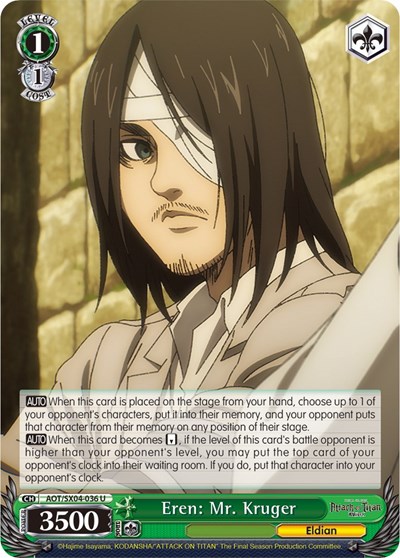 Eren: Mr. Kruger AOT/SX04-036 U