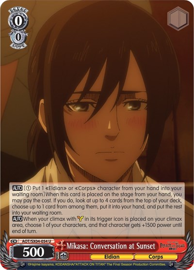 Mikasa: Conversation at Sunset AOT/SX04-054 U