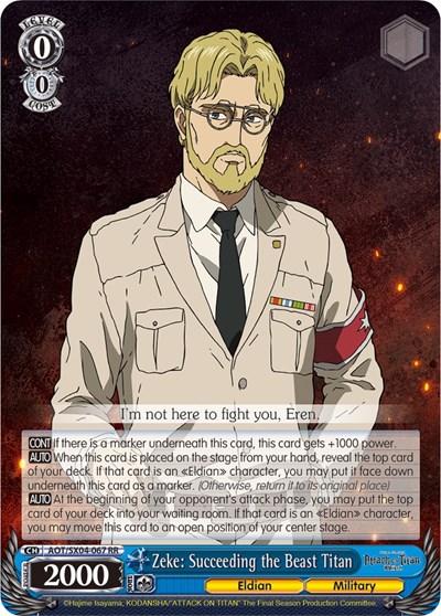 Zeke: Succeeding the Beast Titan AOT/SX04-067 RR