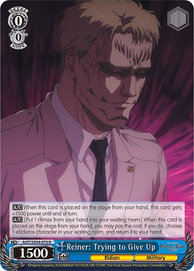 Reiner: Trying to Give Up AOT/SX04-070 R