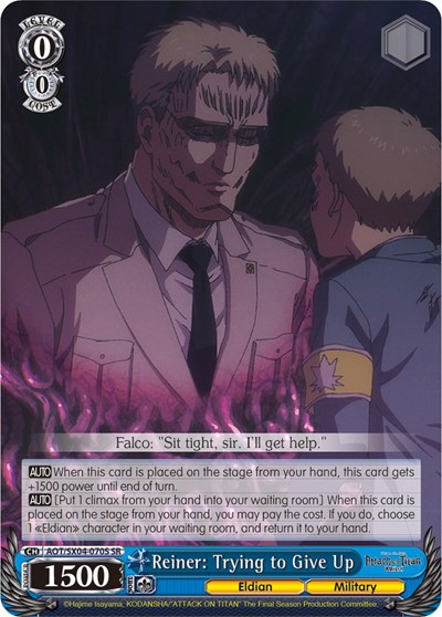 Reiner: Trying to Give Up AOT/SX04-070S SR