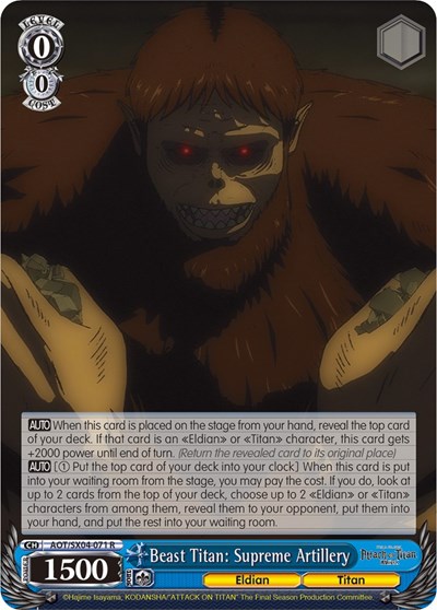 Beast Titan: Supreme Artillery AOT/SX04-071 R