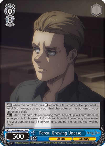 Porco: Growing Unease AOT/SX04-075 U