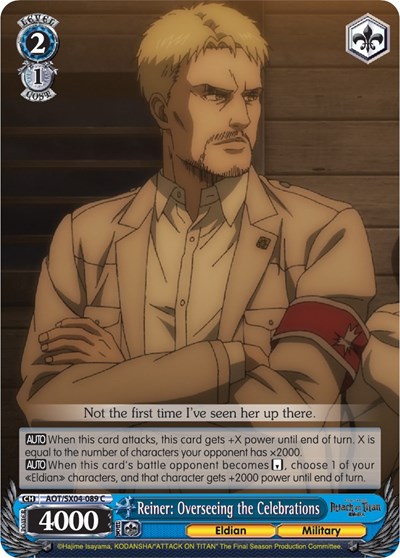 Reiner: Overseeing the Celebrations AOT/SX04-089 C