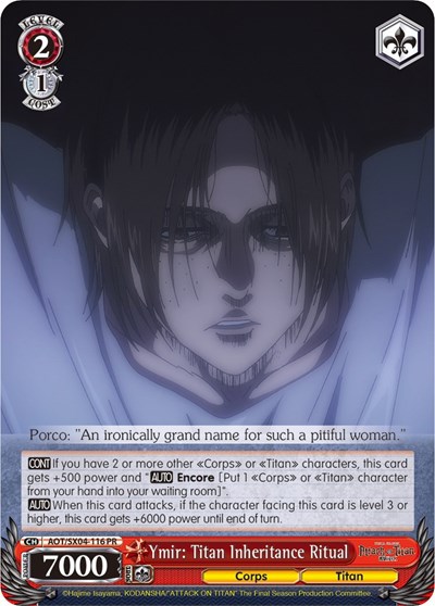 Ymir: Titan Inheritance Ritual AOT/SX04-116 PR