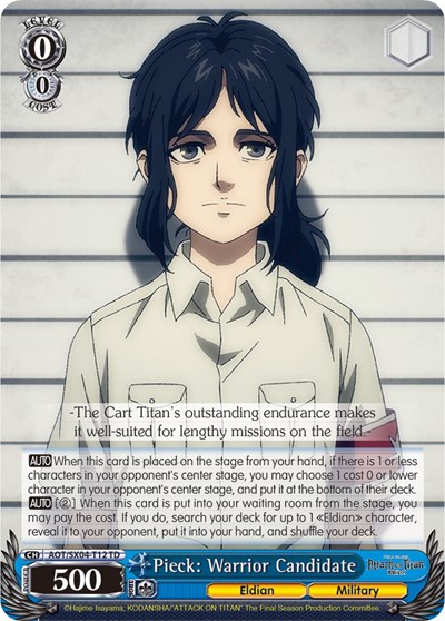 Pieck: Warrior Candidate AOT/SX04-T12 TD