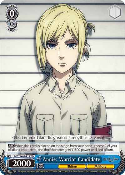 Annie: Warrior Candidate AOT/SX04-T13 TD
