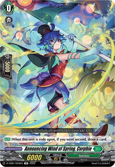 Announcing Wind of Spring, Corphie [D Format] D-TD01/004EN