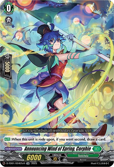 Announcing Wind of Spring, Corphie [D Format] D-TD01/004EN-R