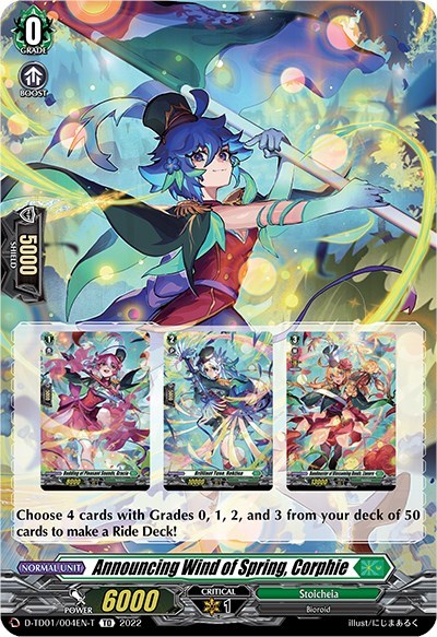 Announcing Wind of Spring, Corphie [D Format] D-TD01/004EN-T