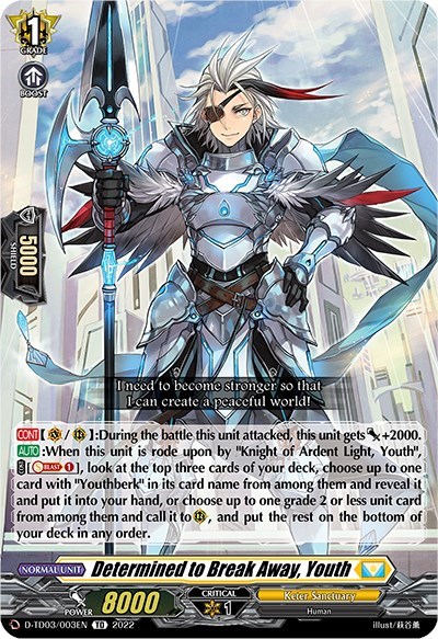 Determined to Break Away, Youth [D Format] D-TD03/003EN