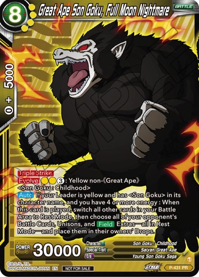 Great Ape Son Goku, Full Moon Nightmare P-431