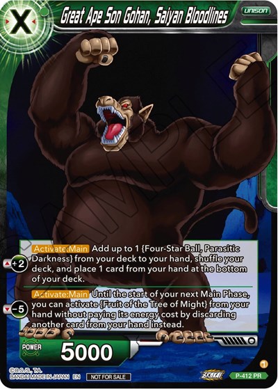 Great Ape Son Gohan, Saiyan Bloodlines