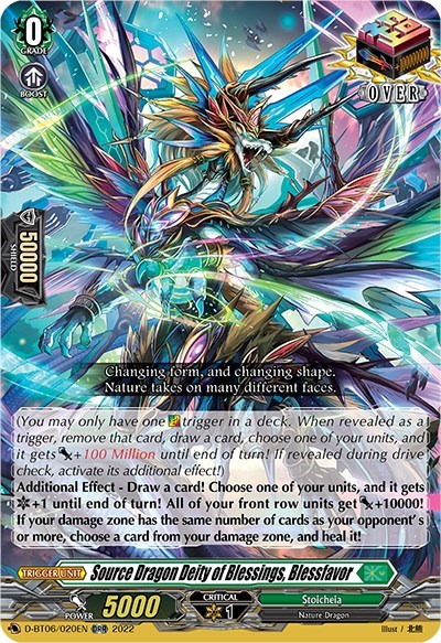 Source Dragon Deity of Blessings, Blessfavor [D Format] D-BT06/020EN