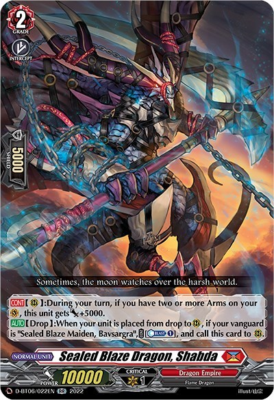 Sealed Blaze Dragon, Shabda [D Format] D-BT06/022EN