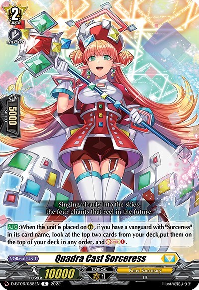 Quadra Cast Sorceress [D Format] D-BT06/088EN