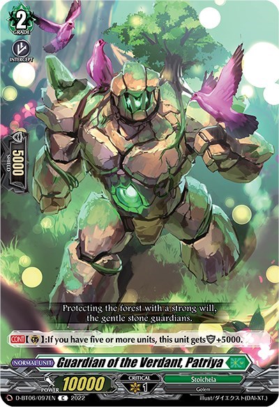 Guardian of the Verdant, Patriya [D Format] D-BT06/097EN