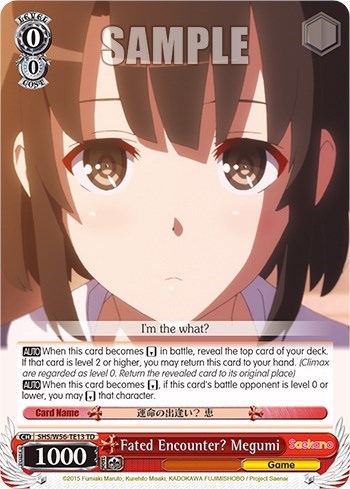Fated Encounter? Megumi SHS/W56-TE13 TD