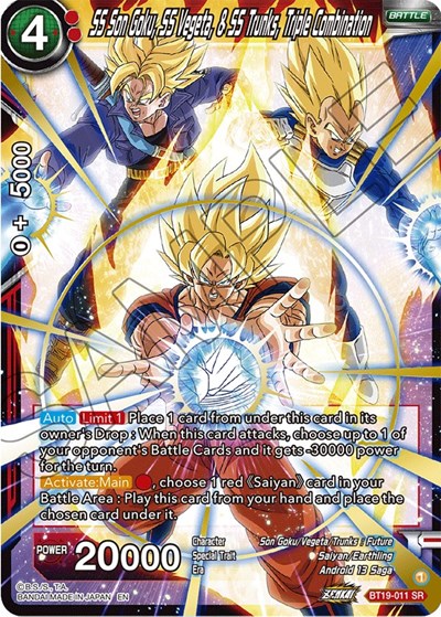 SS Son Goku, SS Vegeta, & SS Trunks, Triple Combination BT19-011