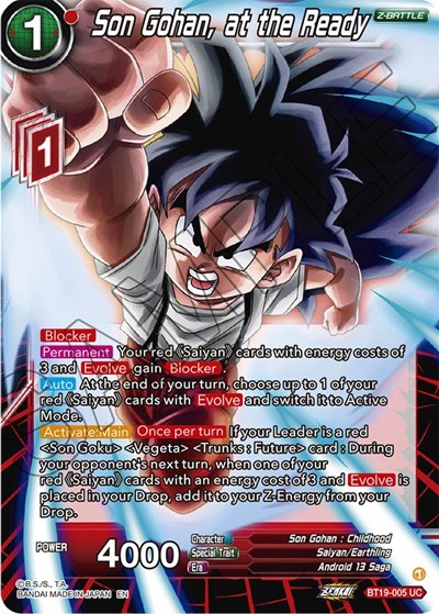 Son Gohan, at the Ready BT19-005