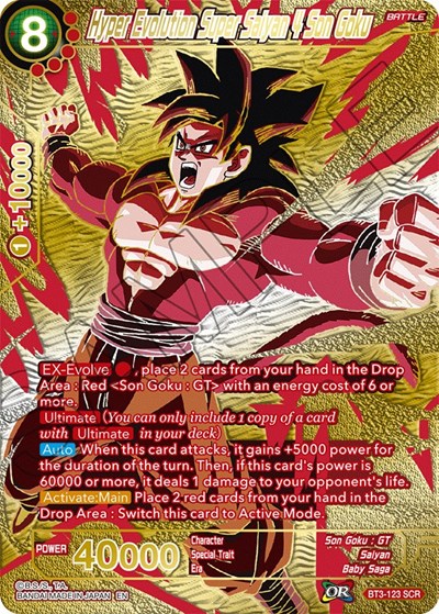 Hyper Evolution Super Saiyan 4 Son Goku BT3-123