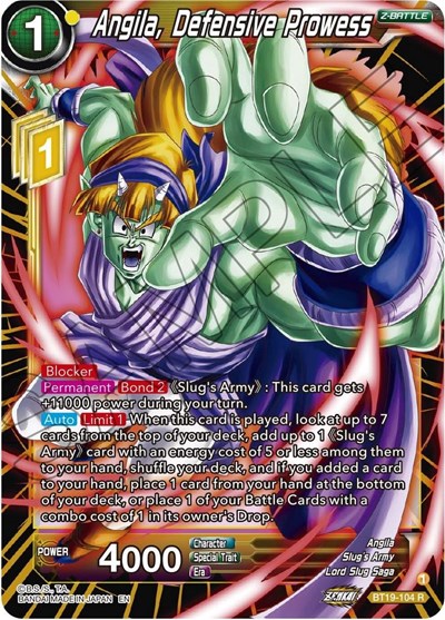 Angila, Defensive Prowess BT19-104