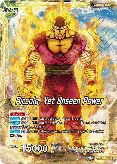 Piccolo // Piccolo, Yet Unseen Power BT19-101