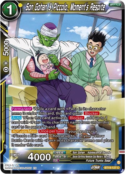 Son Gohan & Piccolo, Moment's Respite BT19-127