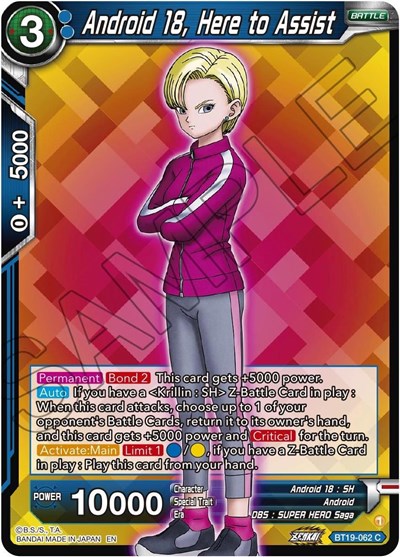 Android 18, Here to Assist BT19-062