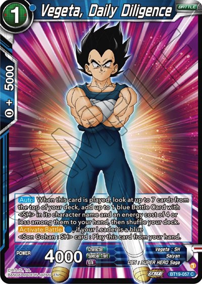 Vegeta, Daily Diligence BT19-057
