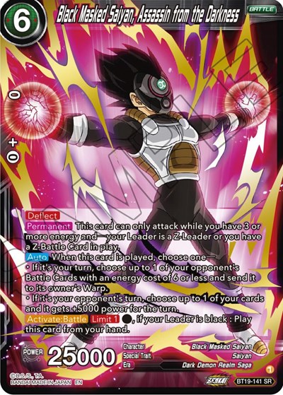 Black Masked Saiyan, Assassin from the Darkness BT19-141
