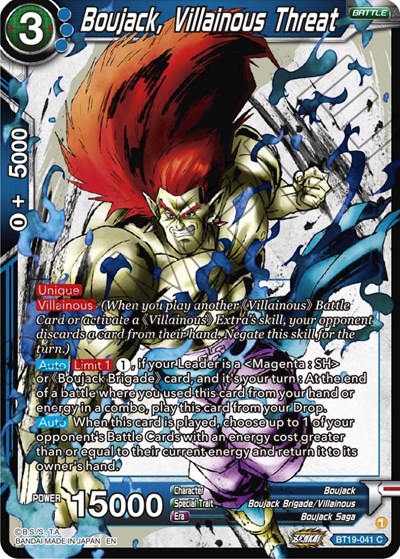 Boujack, Villainous Threat BT19-041