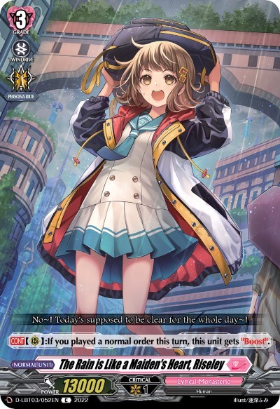 The Rain is Like a Maiden's Heart, Riseley [D Format] D-LBT03/052EN
